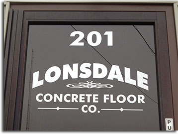 copany door with logo